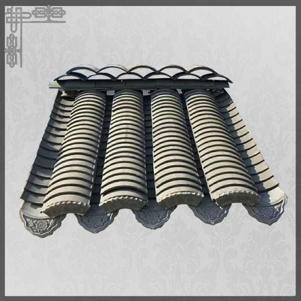 Плитки края крыши черепиц глины дизайна виллы серый цвет классической китайской естественный