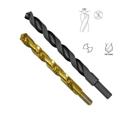 1/2” reduzem bocados de broca da torção do HSS da pata, bocados revestidos Titanium da ferramenta do aço de alta velocidade