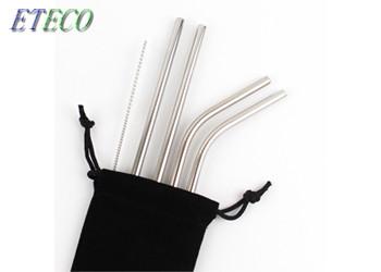 30oz Tumblers Stainless Reusable Straws , Dishwasher Safe Curved Metal Straws