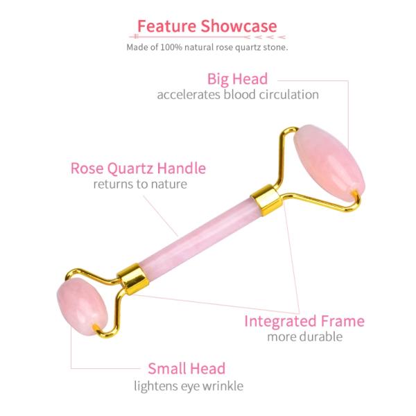 Камень Guasha кварца ролика стороны нефрита двойного обруча изготовленный на заказ