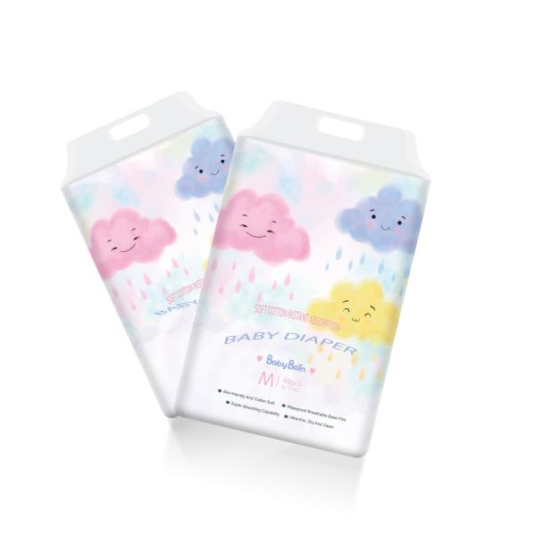 Hot sale baby diapers 1 size disposable breathable absorption in bulk