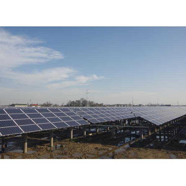Customized Solar Panel Mounting Structure , Ground Mount Solar Racking Systems