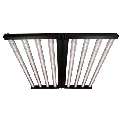800w Full Spectrum High Efficiency Grow Light For Weed Growing 10-100% Know Dimming 8 Bars Foldable With Rj45 Ports