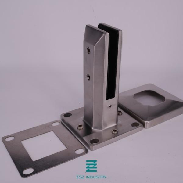 Frameless Pool Fence Spigots , Angle / Height Adjustable Glass Fence Spigot