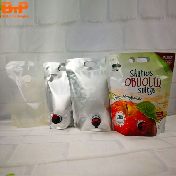 1.5L 2L 3L 5L 10L Aseptic Dispenser Bag in Box with Gravure Printing 9 Colors for Beverage and Liquid Packaging