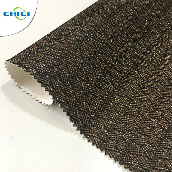 New Design Shining Pu Glitter Fabric For shoes And Bags