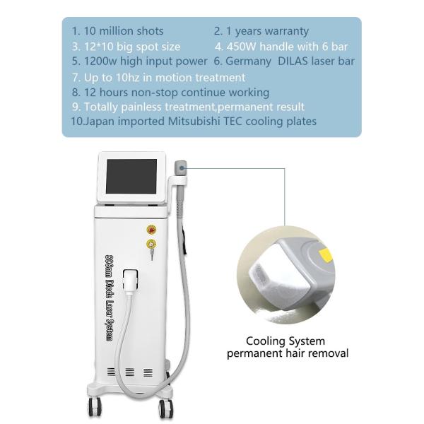 808nm Laser Diode Alexandrite Laser Hair Removal Machine Permanent Painless