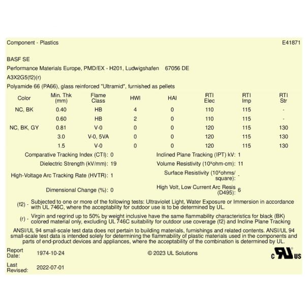 Стекло смолы Nylon66 25% полиамида 66 Ultramid A3X2G5 смолы PA BASF PA66 GF25 - волокно