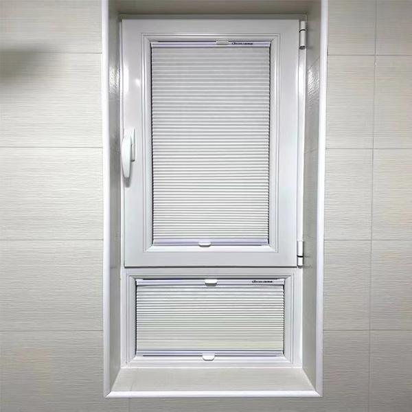 Fire Safety Double Glazed Aluminum Hollow Integral Blinds Between Glass Sliding Windows Magnet Controller Shutters