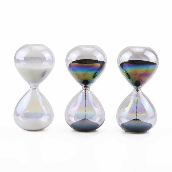OEM ODM Glass Hourglass Sandtimer 5/10/15 Minutes Contemporary Style