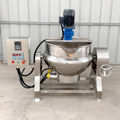 Efficient Jacketed Cooking Kettle Steam Cooking Kettle With Tilting And Mixing Function