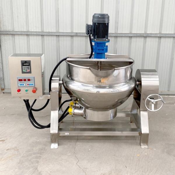 Full-Automatic 100L-1000L Heating Cooking Pot Jacketed Kettle with Mixer