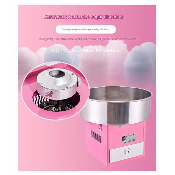 Easy-to- 220V Cotton Candy Machine with Adjustable Gas Wire Speed and 19 KG Capacity