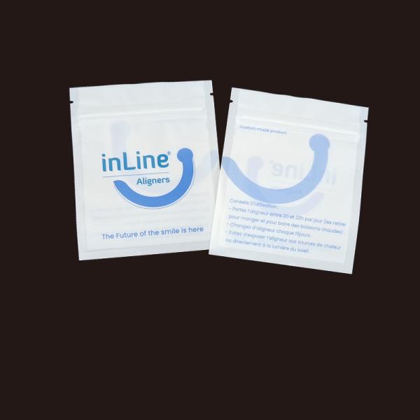Matte Black Small Reusable Ziplock Packaging Bags For Clear Invisible Aligners Bag Orthodontic Remover Packing Bags