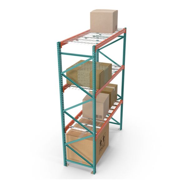 Customizable Heavy-Duty Industrial Metal Rack System, 5-Level Adjustable Shelving with Beam Pallets for High-Efficiency Warehouse Storage