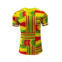 Durável Campeonato da África Versão do Jogador Camisa Permeável Laranja Amarelo Branco Cor