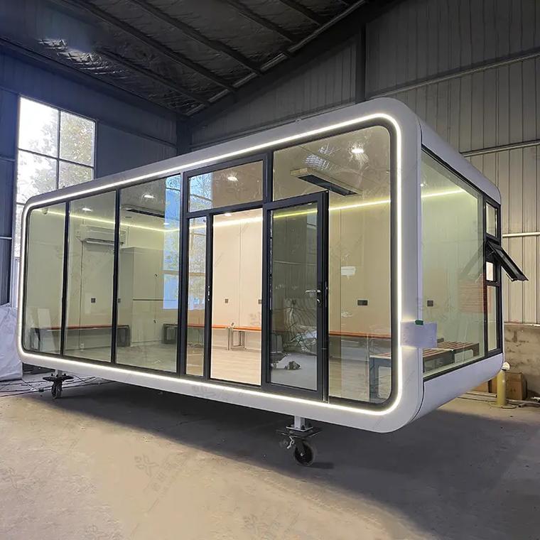 Factory Shipped Movable Modular Prefab Tiny Office Outdoor Office Pod Prefabricated Apple Cabin Office Pods
