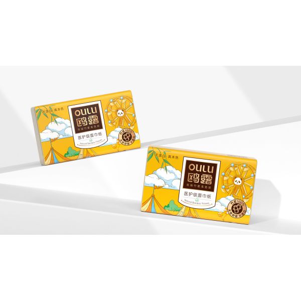 Wholesale Customized 100% Bamboo Wood Pulp Organic Eco-Friendly 3 Ply Soft Absorbent Box Tissue Paper Facial Napkins for Home