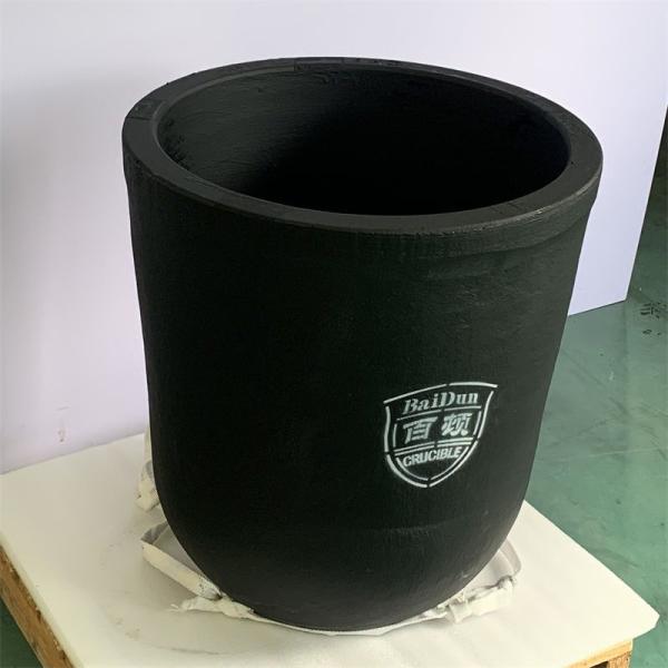 Cylindrical Silver Casting Crucible Graphite Acids And Alkalis Resistant