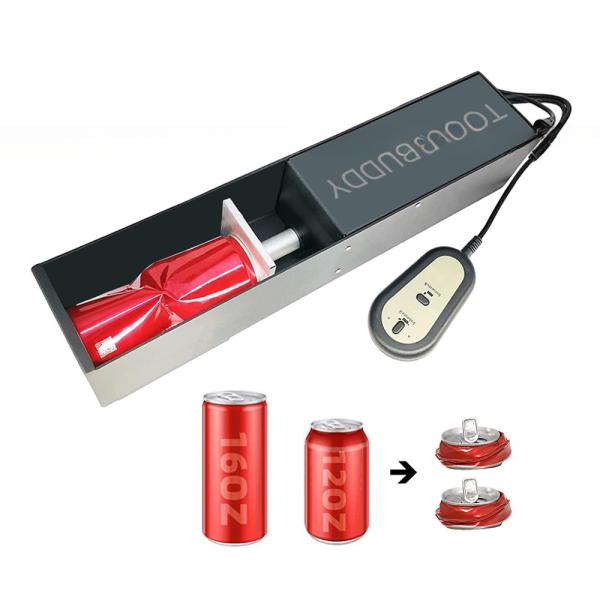 Safe  Black Heavy Duty Electric Aluminum Can Crusher 12 Oz Can Crusher