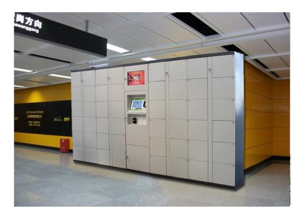 Airport Bus Station Luggage Cabinet Storage Public Lockers With Coin Operated