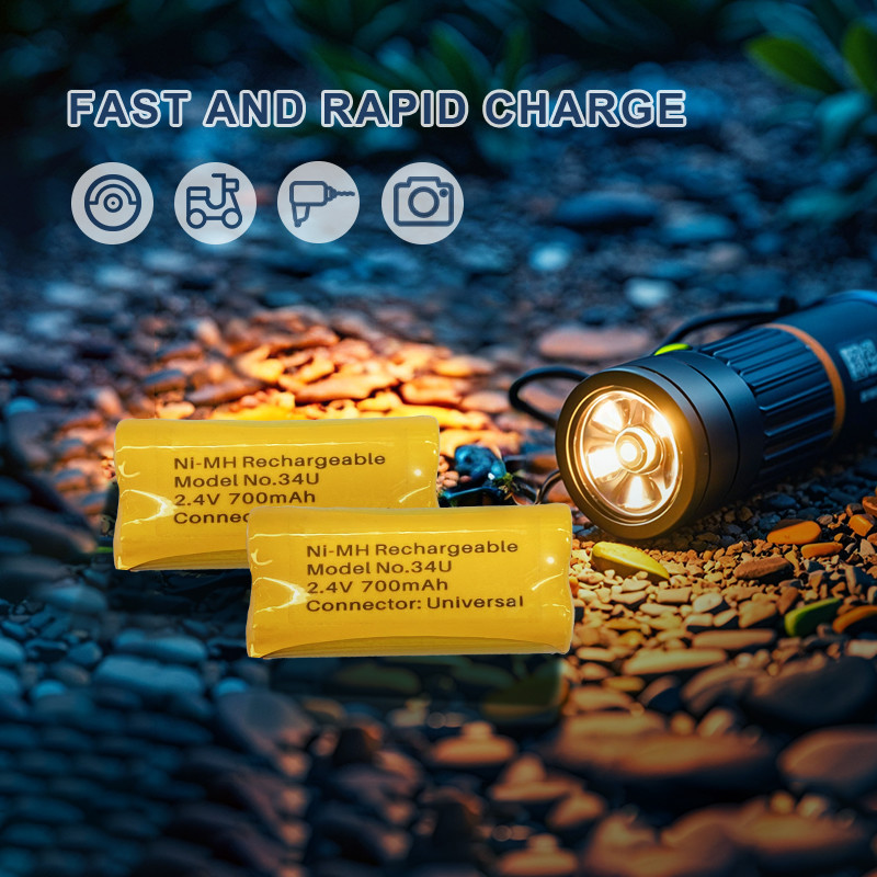 Настраиваемый 2,4 В NiMh аккумулятор 700mAh Ni Mh аккумулятор для солнечного света
