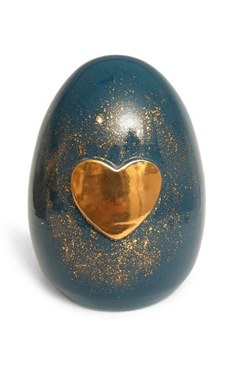 Golden Heart Ceramic Cremation Urn