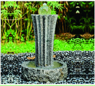 Carved Granite backyard Water Fountains Glass Crystal Balls For Decoration