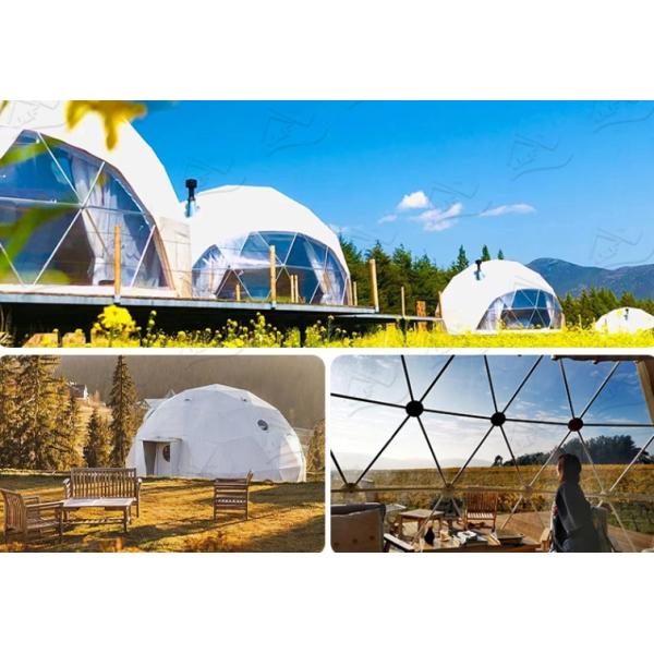 Farmhouse Outdoor Round Glamping Dome Tent with Customized Color Luxury House Bathroom