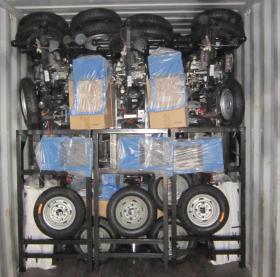 Красный мотоцикл груза 3 колес с двигателем воздушного охлаждения сидения пассажира 150CC