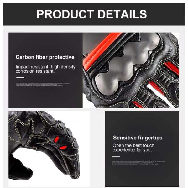 Unisex Leather Winter Motorcycle Gloves with Waterproof and Anti-Collision Protection