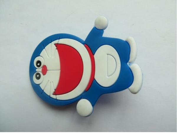 2D/3D Cute Doraemon Shape Rubber PVC Label Pins Badges With Safety Clip For School Backpack Decoration