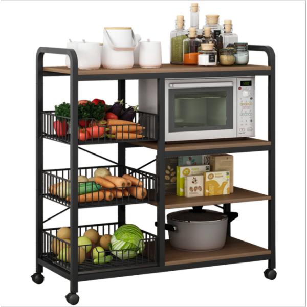 4 Tier Removable Kitchen Storage Rack , Anti Rust Kitchen Plate Rack Shelf