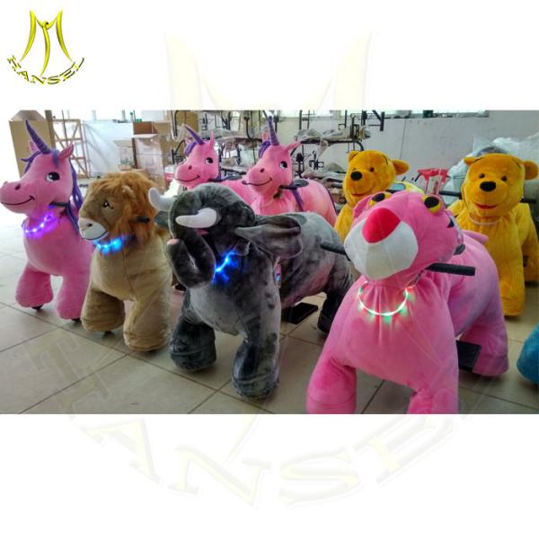 Hansel zoo riders at the mall electric dog walking machine amusement arcade games giant plush animals kids riding