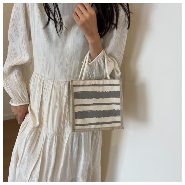 TOTE BAG CANVAS BAG CANVAS GIRL NEW PRINTED TOTE INS PORTABLE BENTO LUNCH BOX WORK