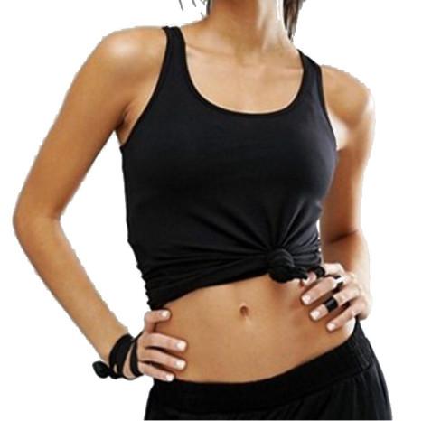 95% Bamboo 5% Spandex Ladies Gym Tank Tops Bamboo Gym Wear Scoop Neck