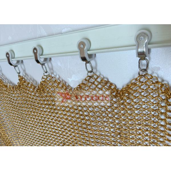Fashion Interior Design Metal Ring Mesh Curtain By Hand Woven