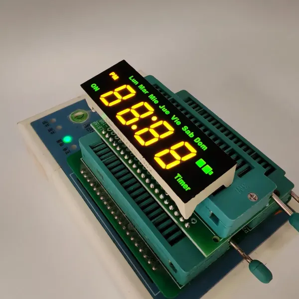 Yellow/Green 4 Digit 7 Segment LED Display For Timer Control