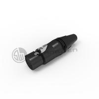Áudio Fêmea 5 Pin Plug Connector XLR Indoor Use Shell Negro