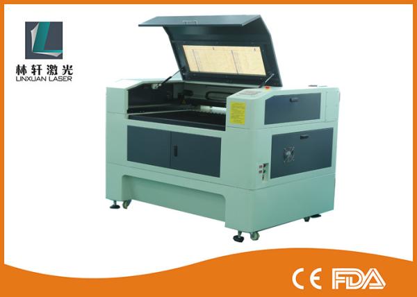 High Accuracy Desktop CO2 Laser Engraver , LCD Control Fabric Laser Engraving Machine