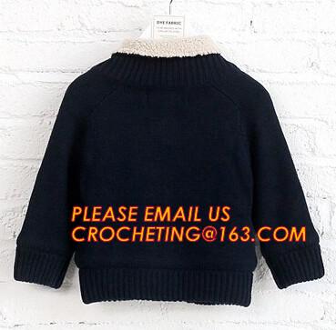 Stylish warm korean fur knitted new style, kid coat sweaters, China manufacturer quality new design wool baby sweater de