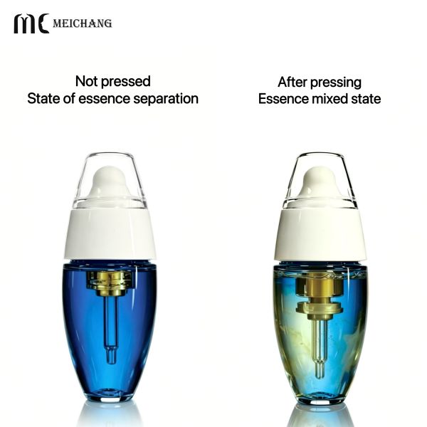 PETG 30ml+3ml Pro-Xylane & Peptide Dual Chamber Airless Bottle High-Performance Anti-Aging Packaging（MC-901-3）