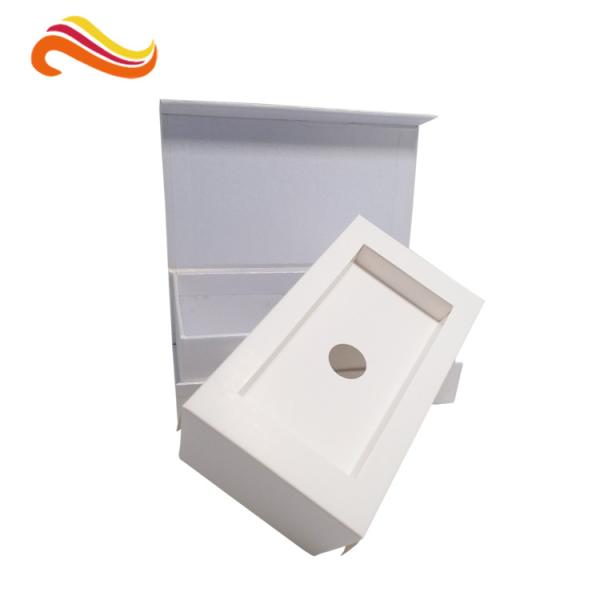 Rectangle Silver Rigid Gift Boxes , Handmade Magnetic Gift Box Color Customized