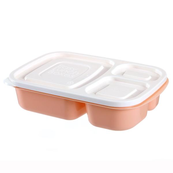 Takeaway 3 Compartment 119g Microwave Plastic Lunch Box