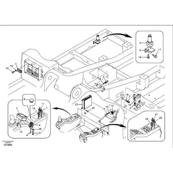 Регулятор АК кондиционера ВОЭ14513653 14513653 24В используемый для частей экскаватора запасных