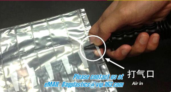 inflatable air bag for wine bottle, wine bottle air bag transport protective shock resistant cushion hand bag packaging,