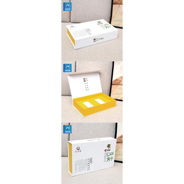 Embossing 128gsm Coated Paper Magnet Tea Packing Box