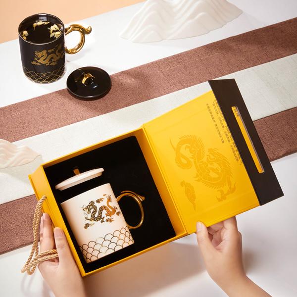 Ready To Ship In Stock Handpainted Ceramic Coffee Mug In Gift Box Style For Birthday Gift Home Decoration