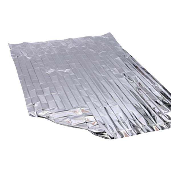 Emergência Prata Mylar Compacto térmico Coberturas impermeáveis para primeiros socorros Kit de desastres naturais Equipamento corpo de retenção