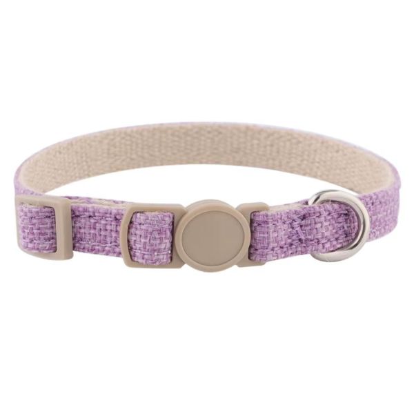 Anti Allergic Cat Collar With Bell Cotton Linen Adjustable Safe Cute Pet Collar